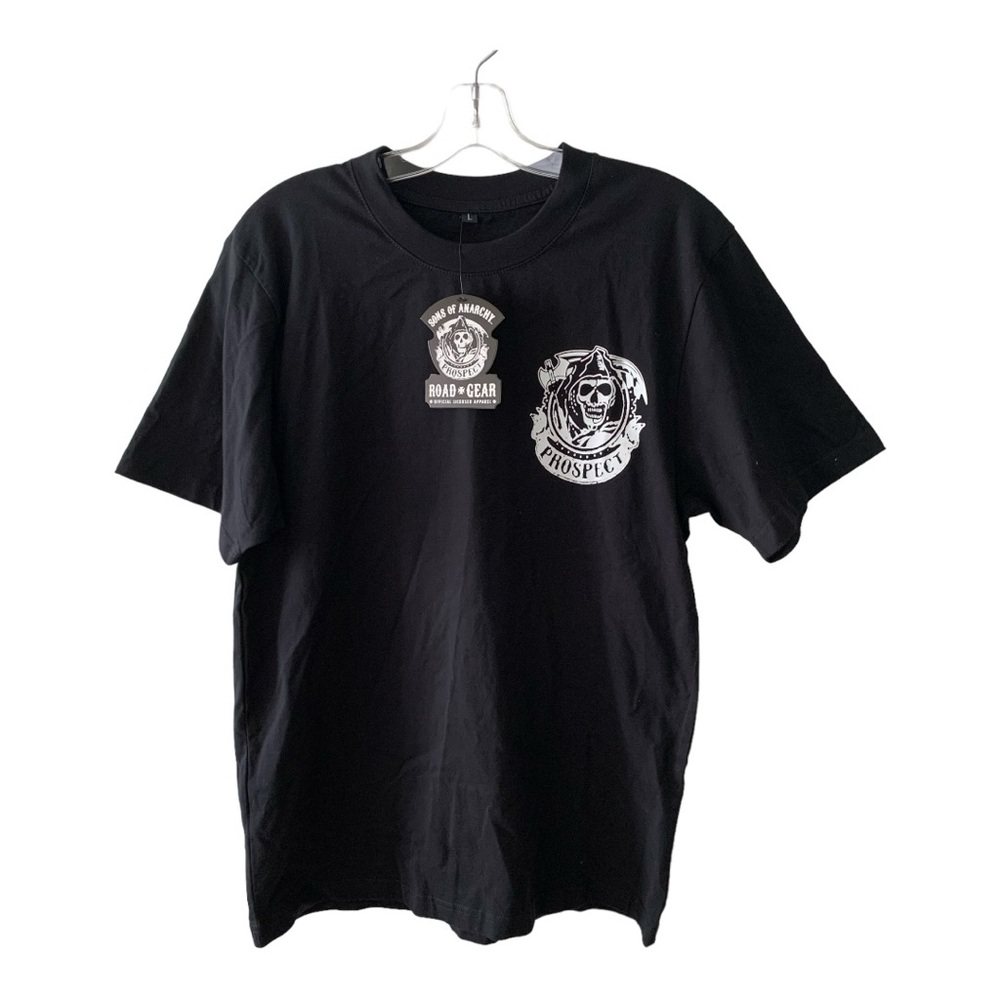 Sons of Anarchy Prospect T-Shirt Black Men Size Large L SAMCRO Reaper Road Gear
